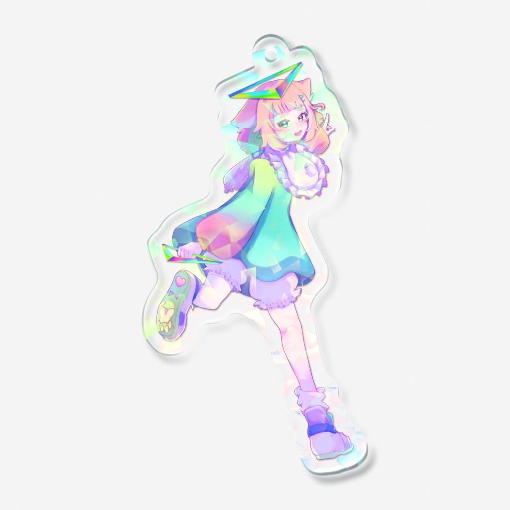 NEOザクちゃん一緒にあそぼ!ホログラムアクリルキーホルダー