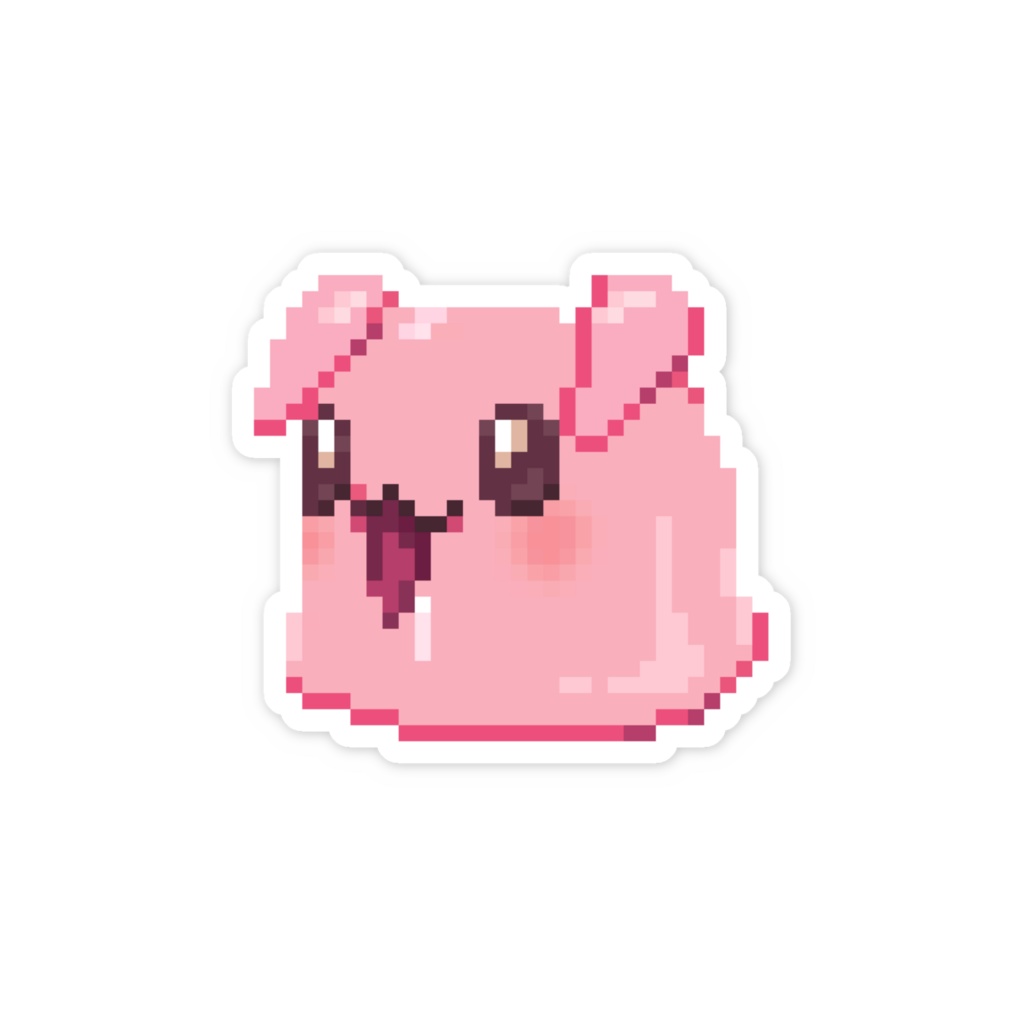 スライムいきものちゃん(ピンク)ステッカー