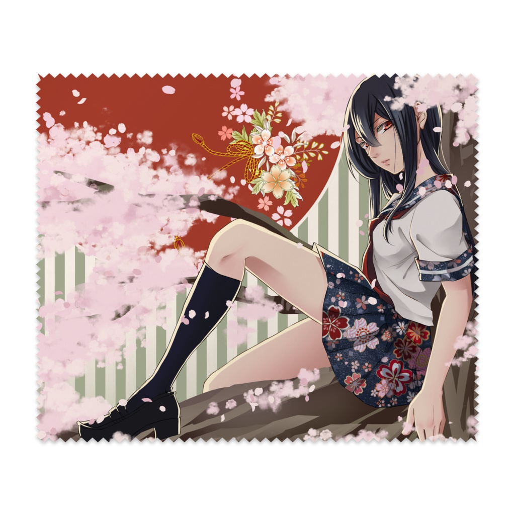 桜と咲夜メガネ拭き