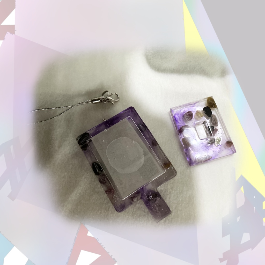 抽象画キーホルダー梱包「崩れていく、わからない。」