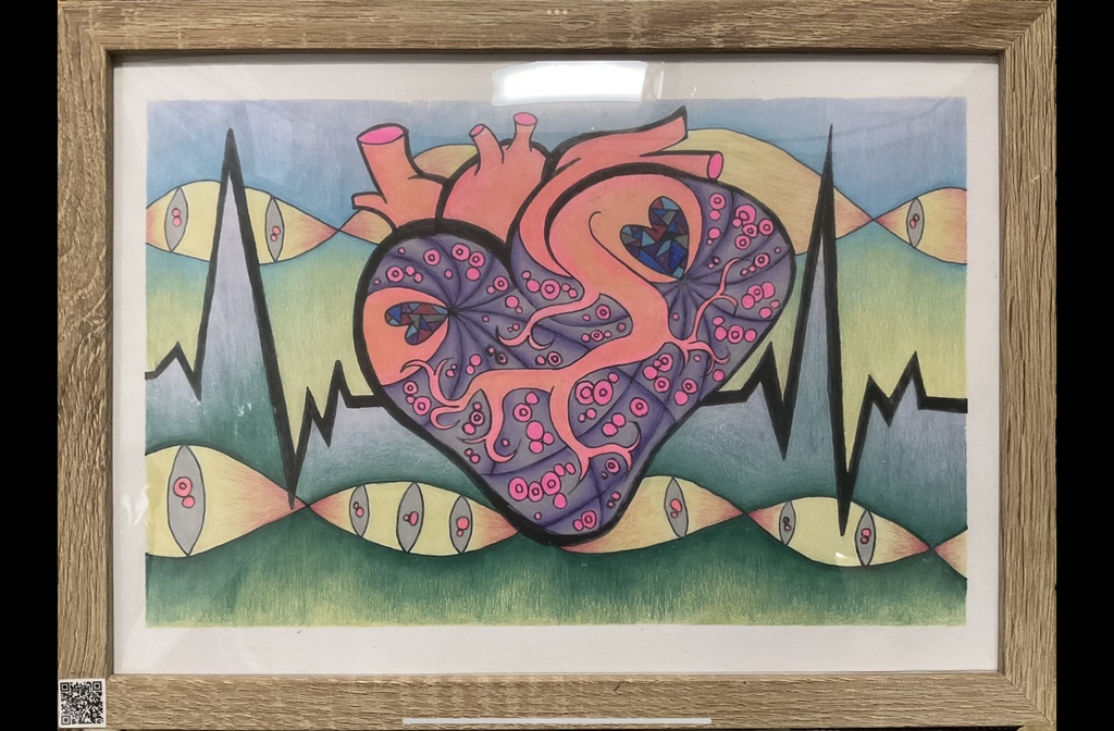 色鉛筆画「欲心の病」