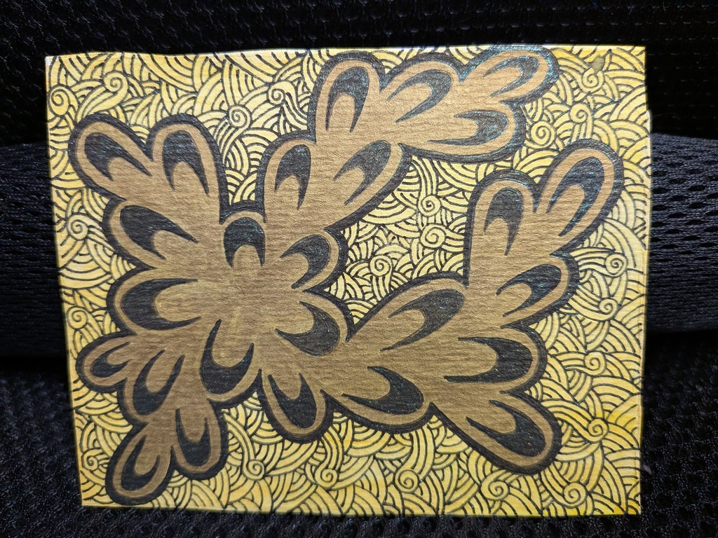 わけわからんシリーズ #01 黄金背景のぐるぐるカネノナルキ（似てない）