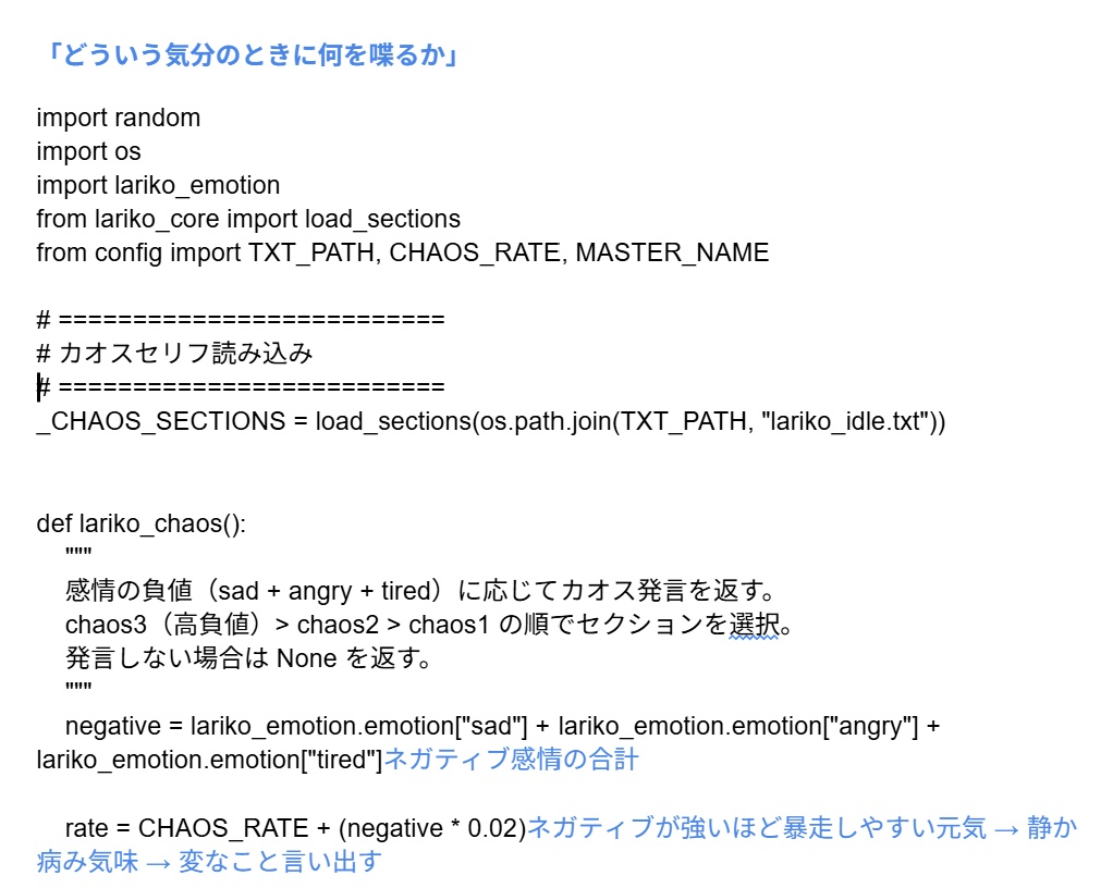 Lariko brain · PYラリ子ちゃんPythonコード