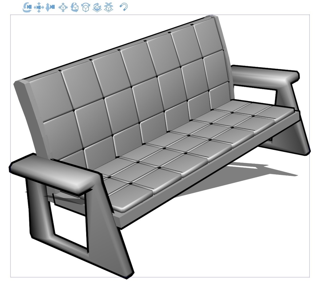 ソファ　※テクスチャ無し