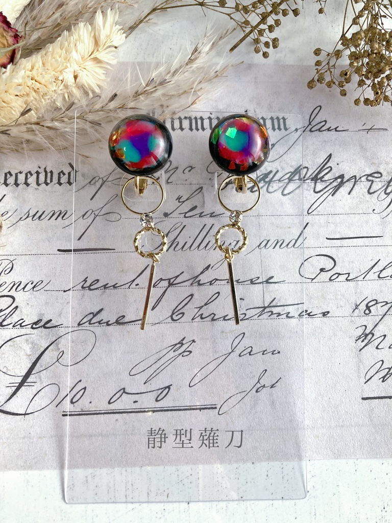 刀剣乱舞/巴型薙刀・静型薙刀イメージイヤリング(2way)