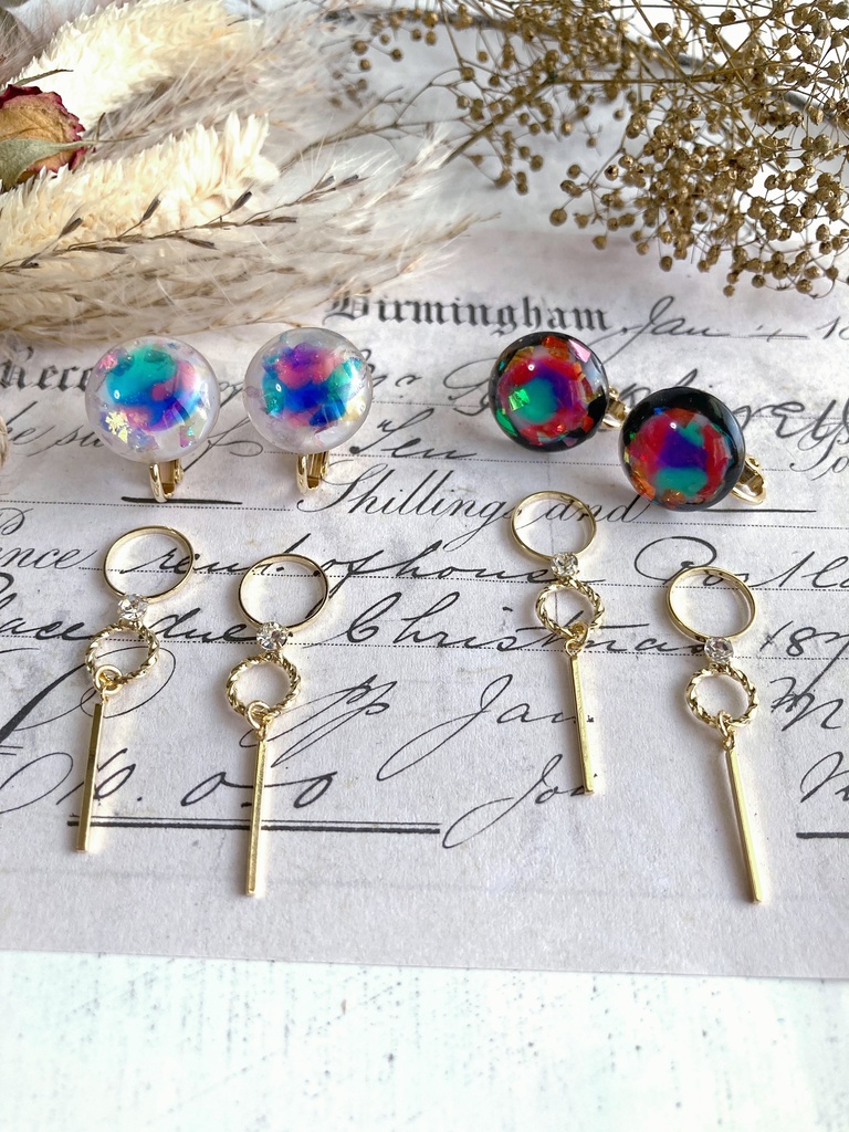 刀剣乱舞/巴型薙刀・静型薙刀イメージイヤリング(2way)