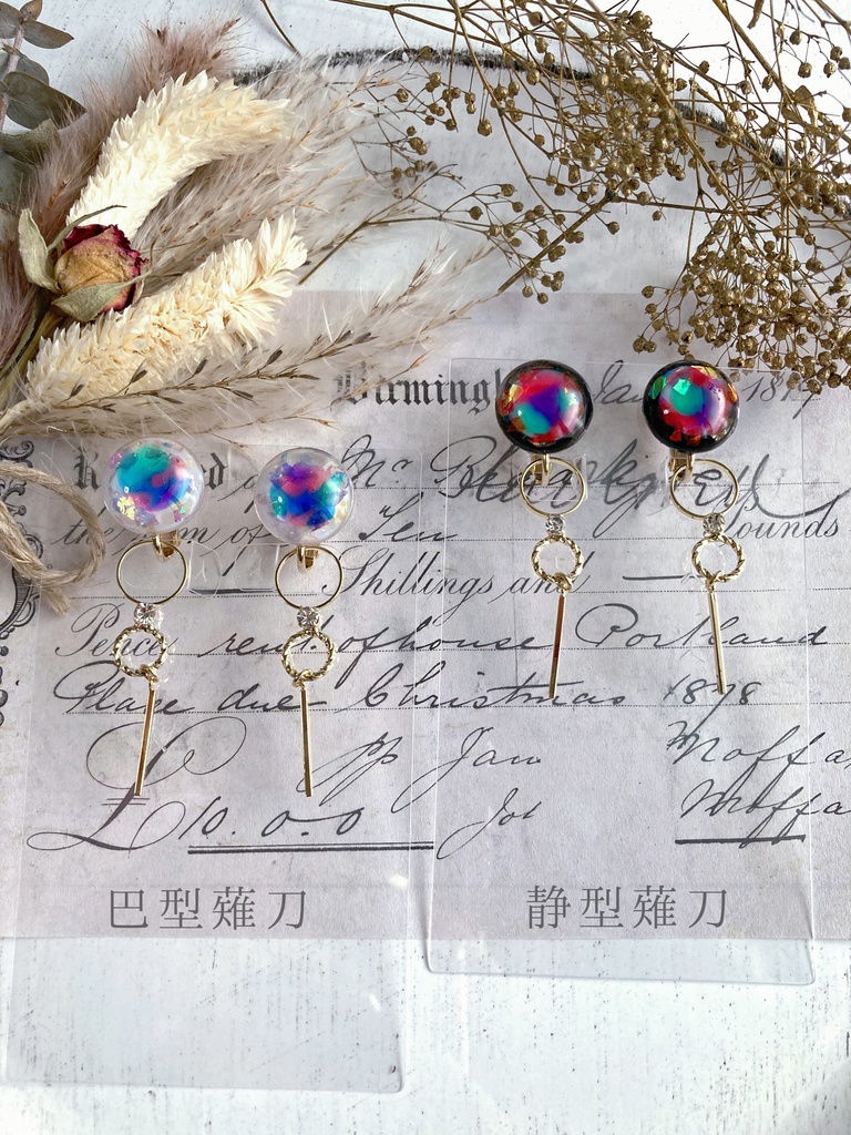 刀剣乱舞/巴型薙刀・静型薙刀イメージイヤリング(2way)