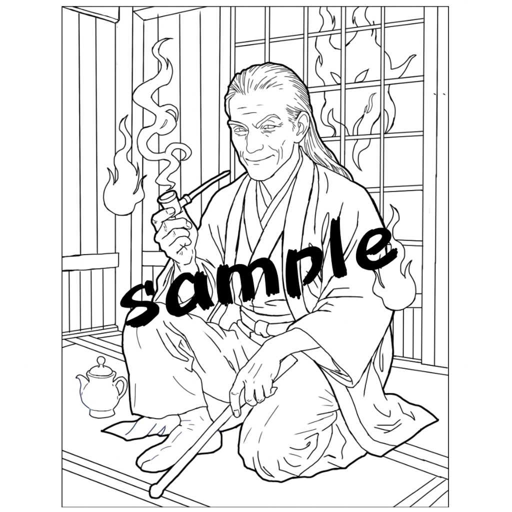 【PDF+JPG】ぬらりひょん Nurarihyon- A4 & Letterサイズ対応(PDF2サイズ+JPG入り)