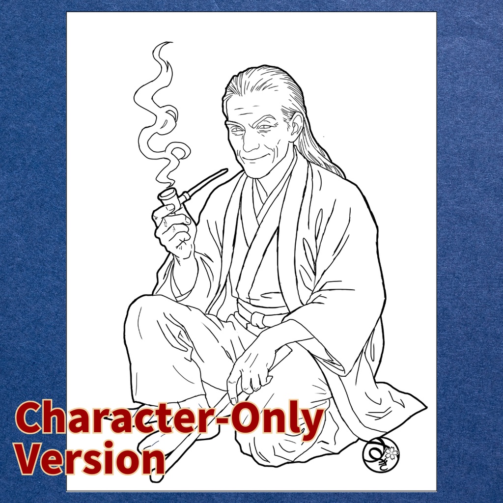 ぬらりひょん Nurarihyon ぬりえページ | 日本の妖怪 | PDF PNG 収録 | 手描きラインアート
