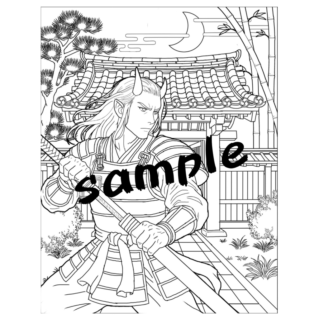 【PDF+JPG】茨木童子 Ibaraki Doji - A4 & Letterサイズ対応(PDF2サイズ+JPG入り)