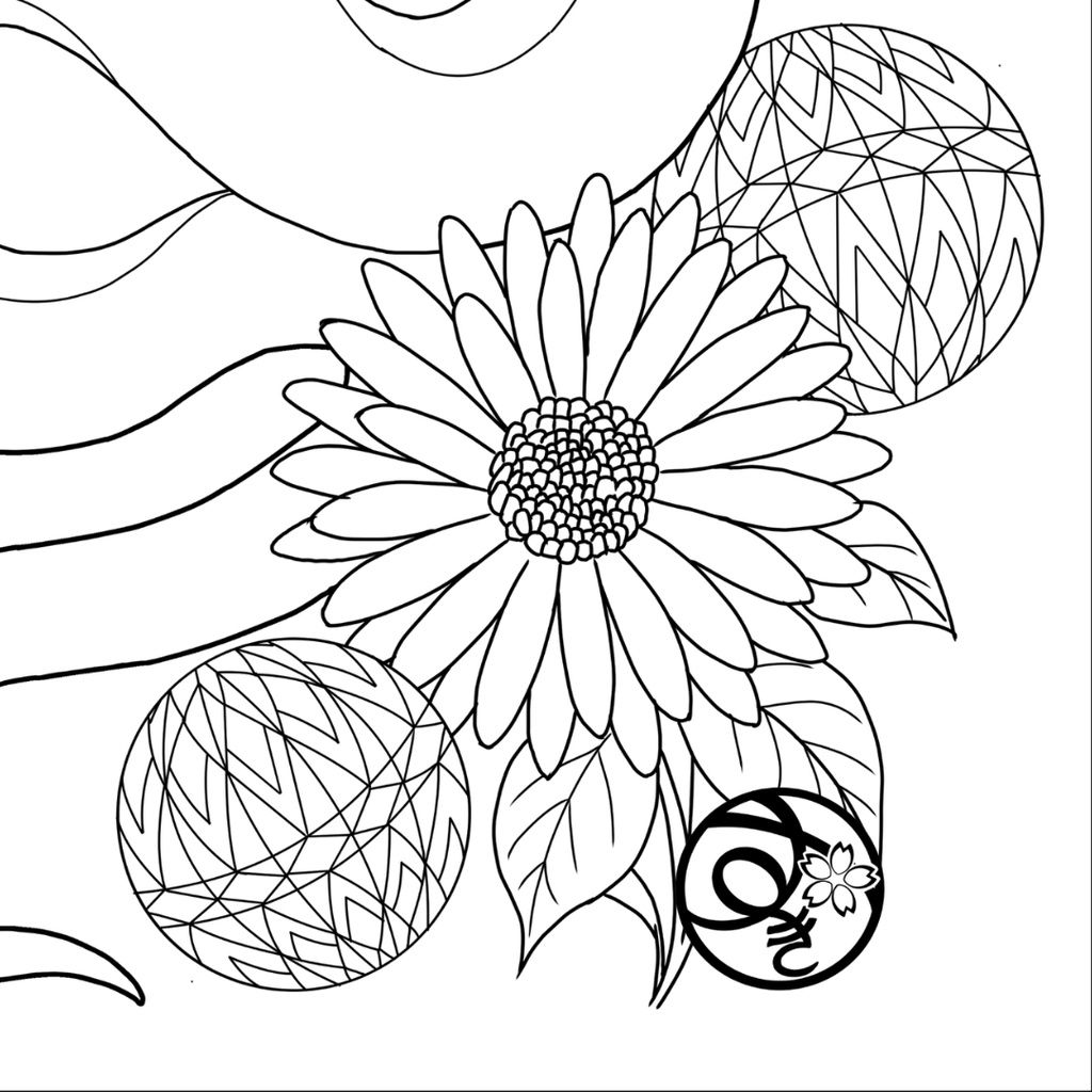 巳年 蛇 Japanese Zodiac Snake ぬりえページ | 十二支・和風 | PDF PNG 収録 | 手描きラインアート