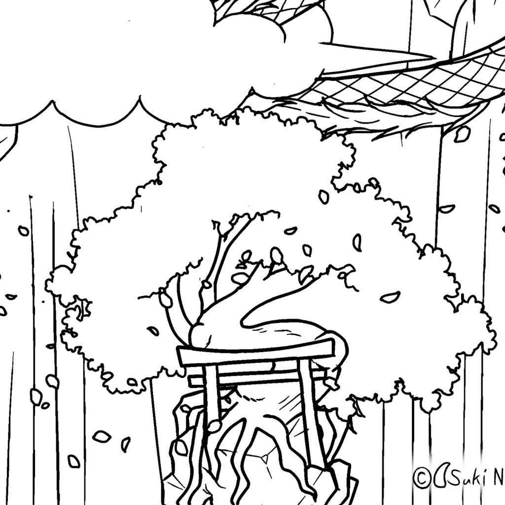 青龍 Seiryu - Coloring Page【PDF+JPG / A4 & Letter】