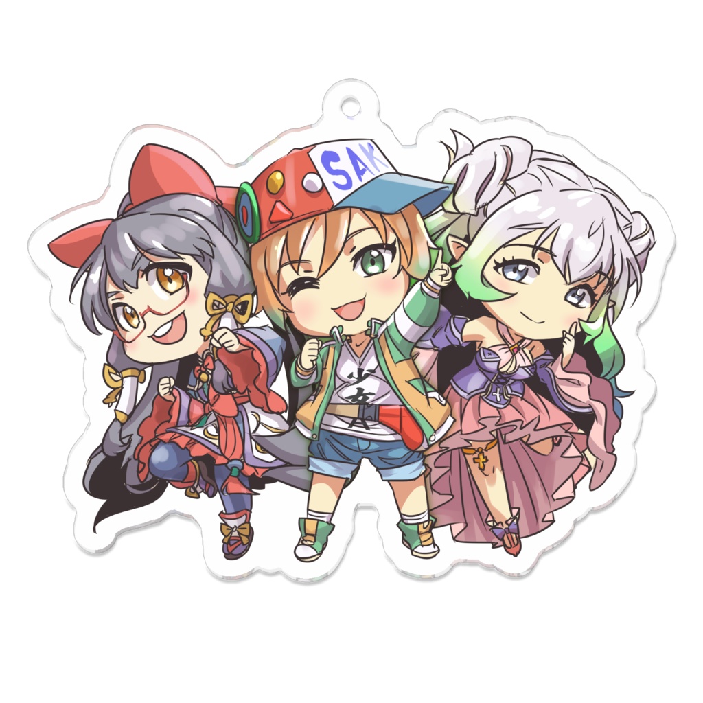 はるさきみるく３人娘　アクリルキーホルダー　＜サイズＳ／Ｍ＞