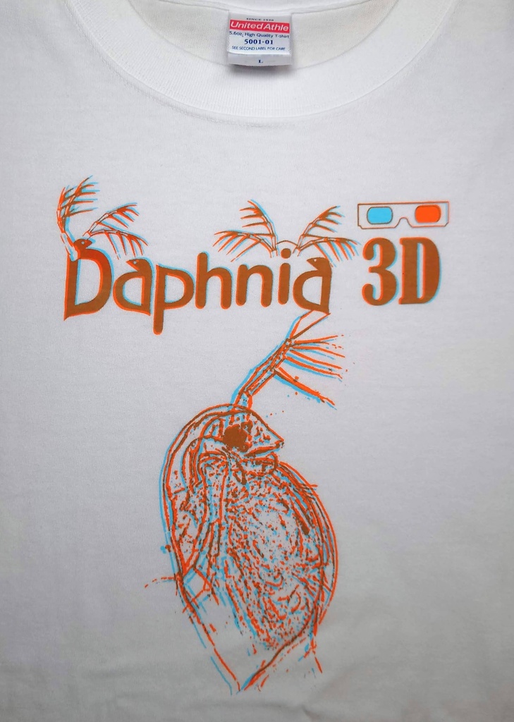 【ミジンコL】シルクスクリーンアナグリフ3DTシャツ【0023】