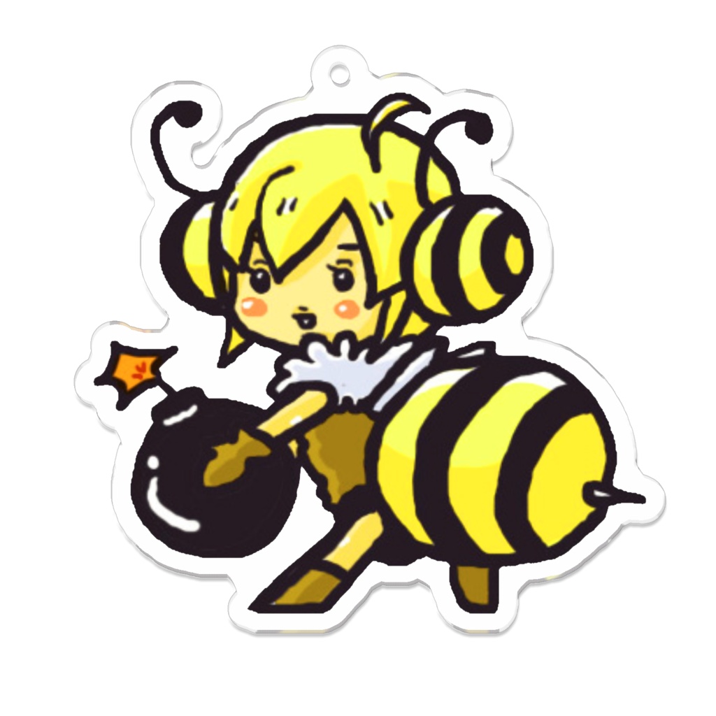 蜂白ボン(擬人化)アクキー