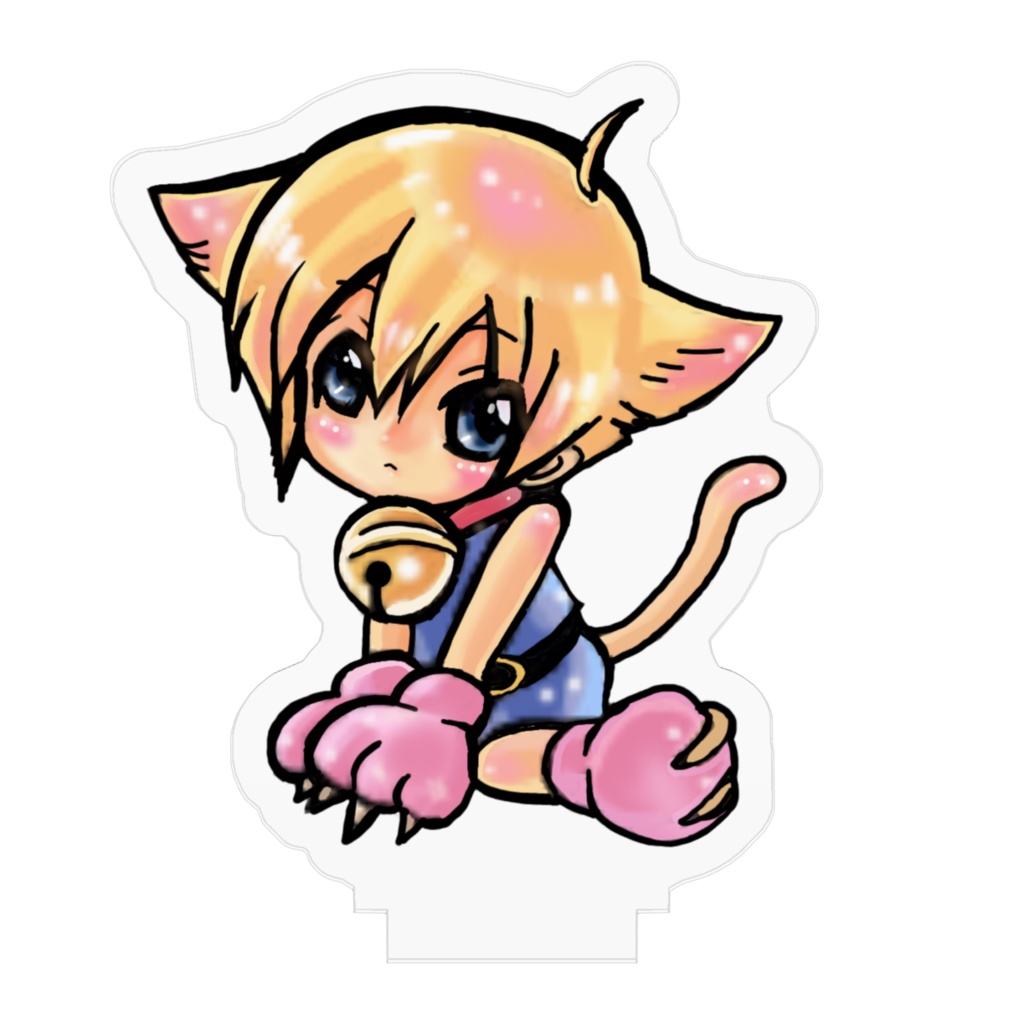 擬人化猫白ボンアクリルフィギュア