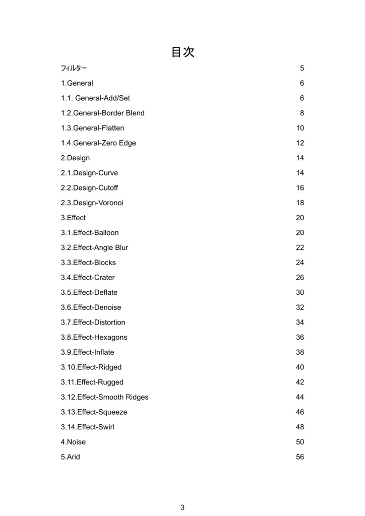 World Creator 2024 フィルター・ディストリビューション・エフェクトカタログ
