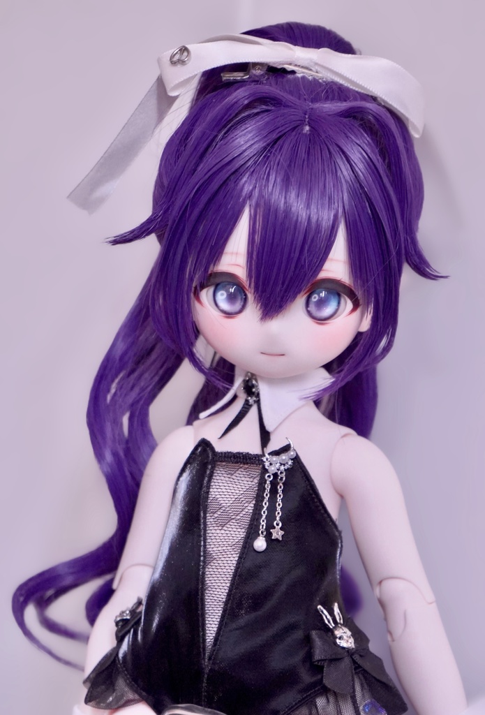【エイリアン倶楽部】ポニーテール2種　ドールウィッグ　リボン付き