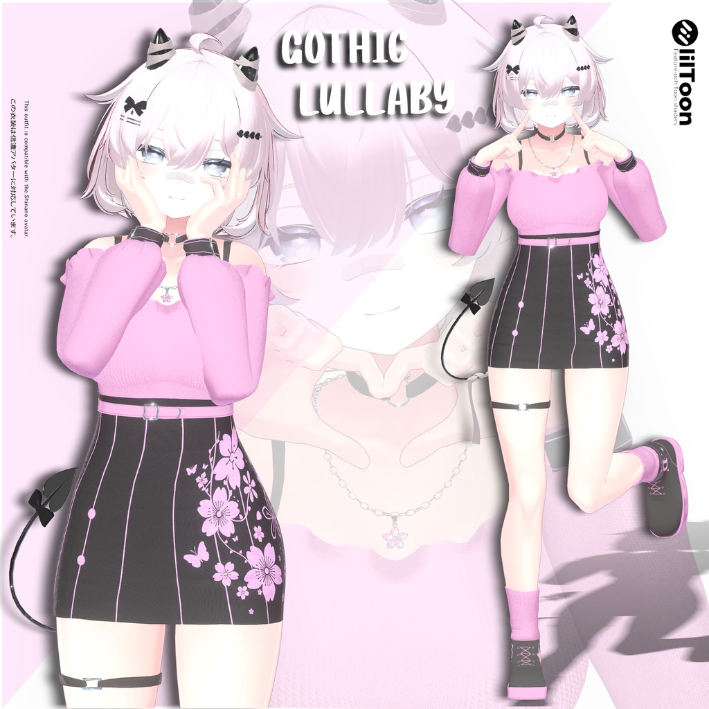 🖤🎀 Gothic Lullaby – Outfit for Shinano | ゴシックララバイ – しなの対応衣装🕯️✨