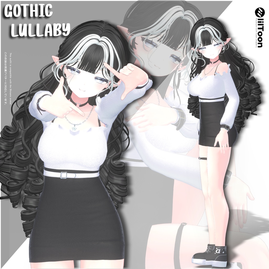 🖤🎀 Gothic Lullaby – Outfit for Shinano | ゴシックララバイ – しなの対応衣装🕯️✨