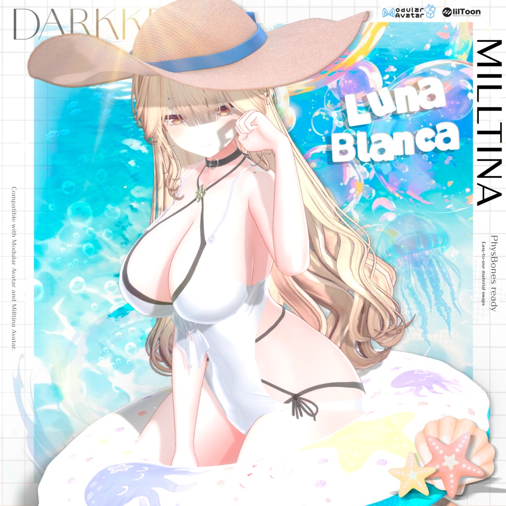 🏖️ Luna Blanca | Swimwear for Milltina 🌊 ☀️ Luna Blanca 〜ミルティナのためのスイムウェア〜
