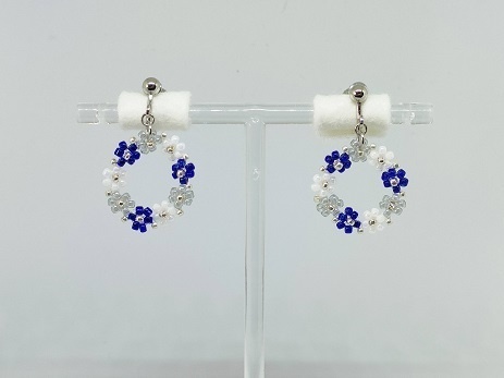 ビーズ編みイヤリング・ピアス~山姥切長義イメージカラー