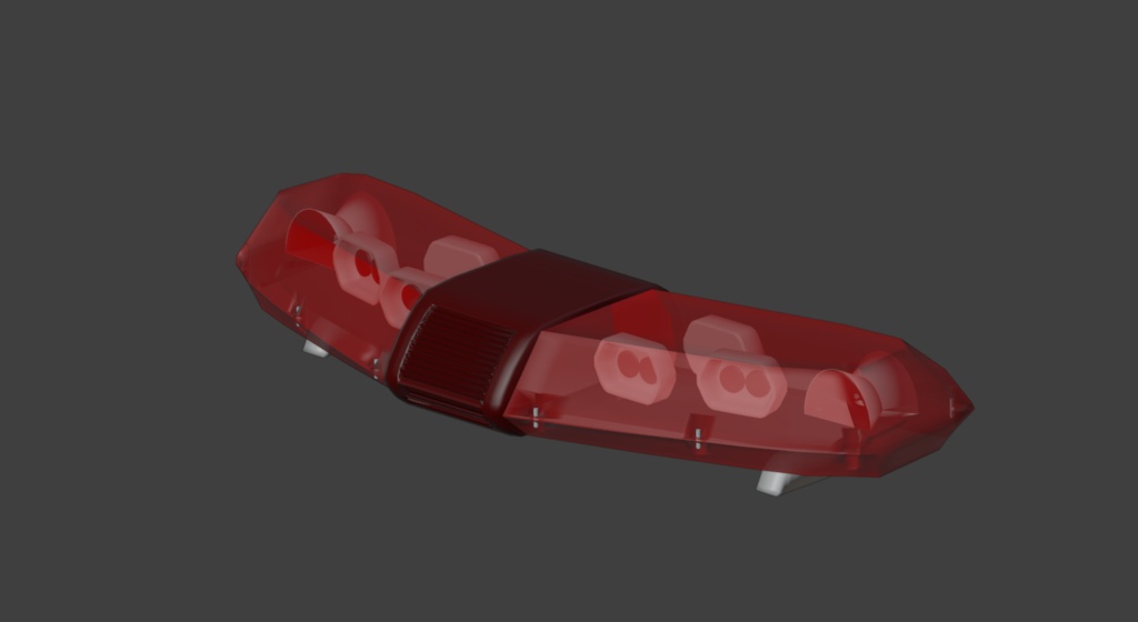 【3Dモデル】 V型パトカー用赤色灯