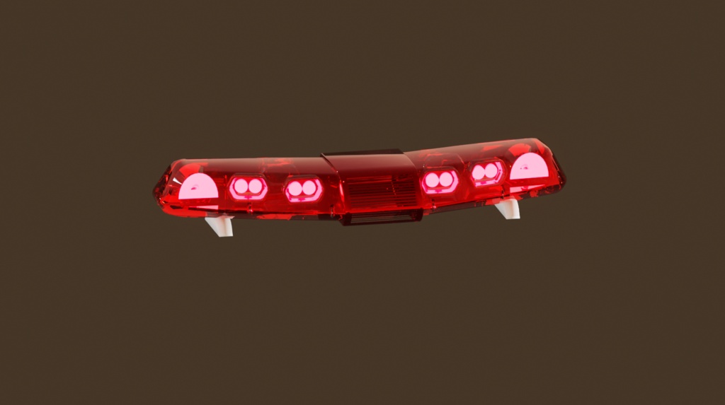 【3Dモデル】 V型パトカー用赤色灯