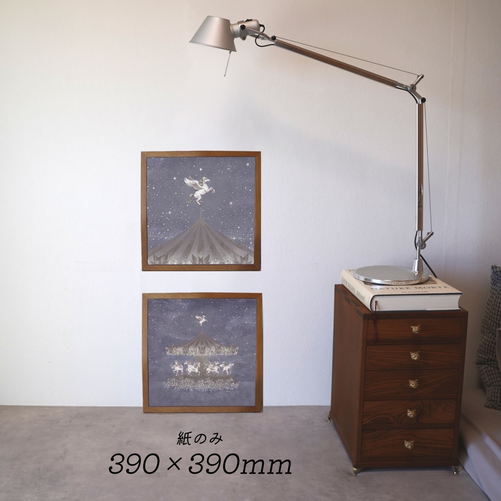 ジークレープリント紙のみ390×390mm ペガサス 【月下美人 一夜】