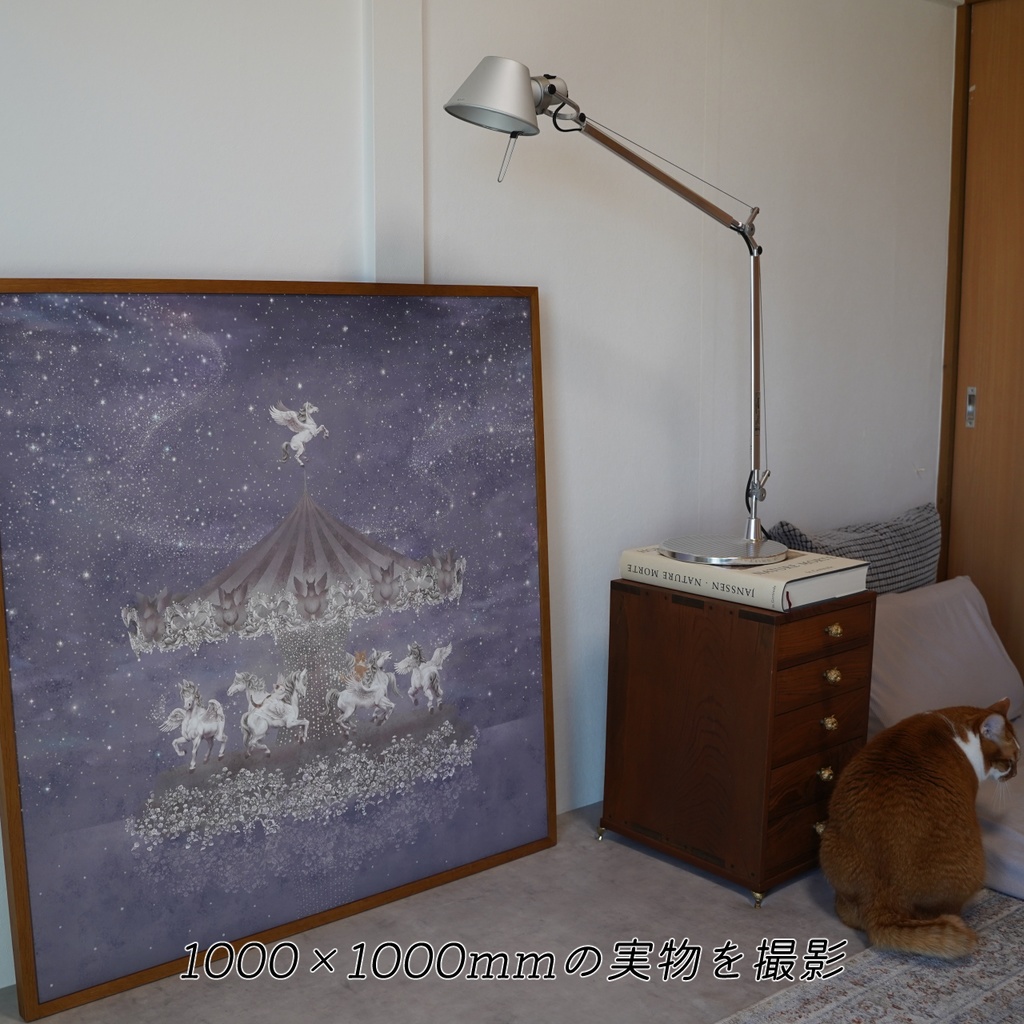 ジークレープリント紙のみ390×390mm ペガサス 【月下美人 一夜】