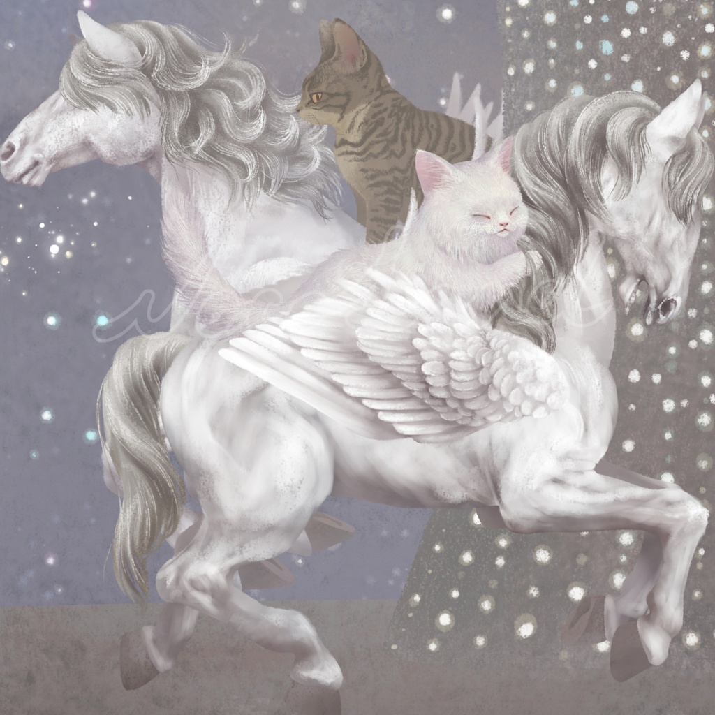 ジークレープリント紙のみ610×610mm ペガサス 【月下美人 一夜】