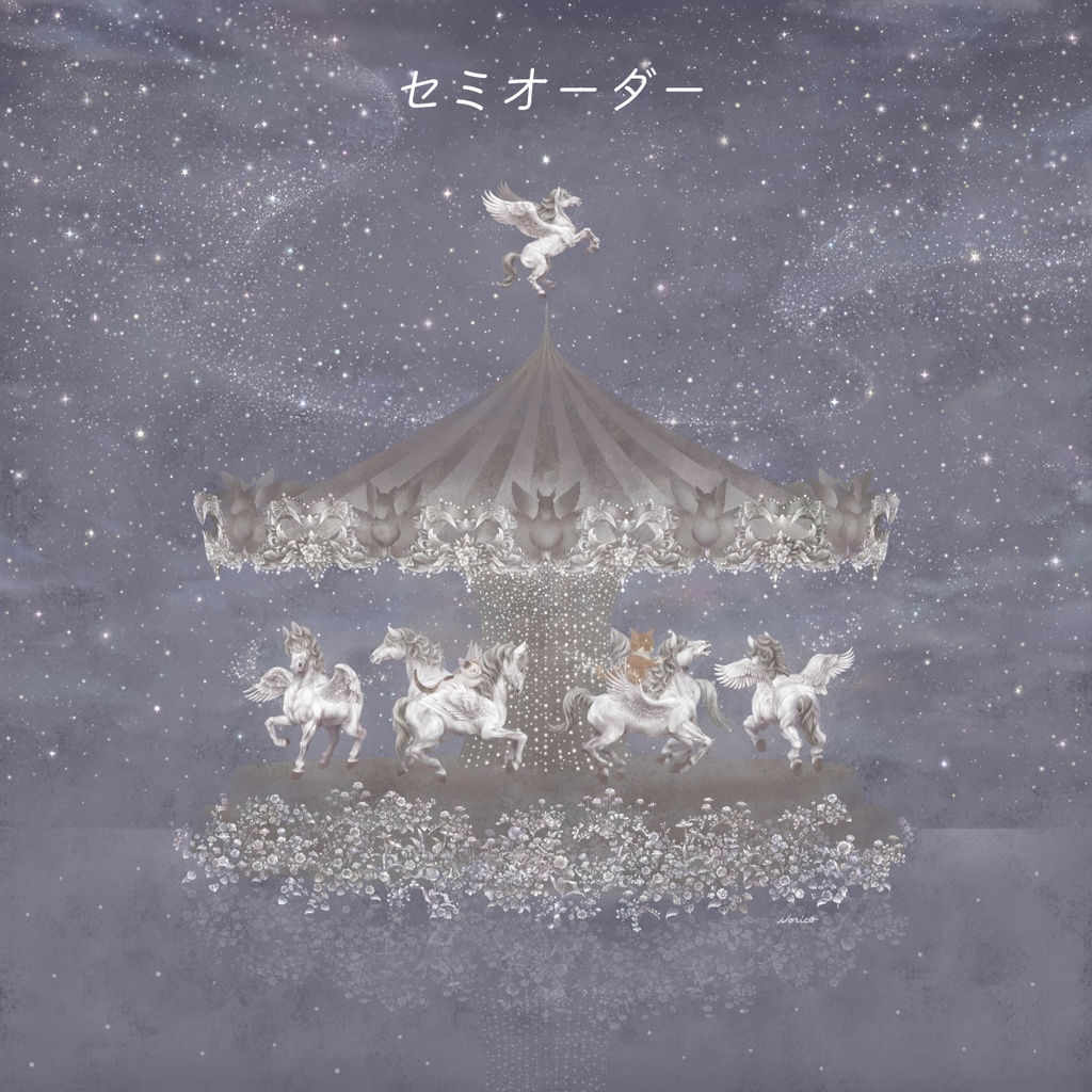 ジークレープリント紙のみ1000×1000mm ペガサス 【月下美人 一夜】