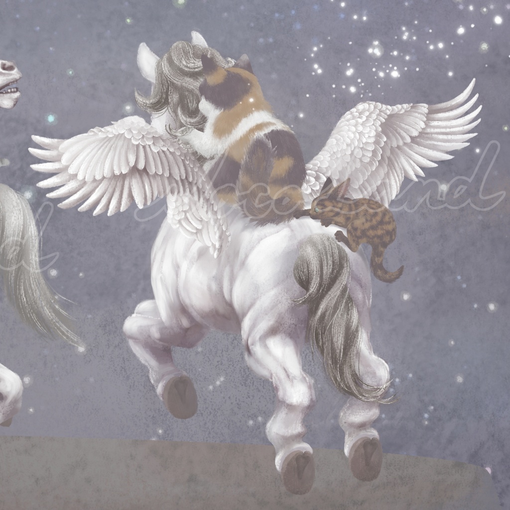 ジークレープリント木製パネル333×333×約20mm ペガサス 【月下美人 一夜】