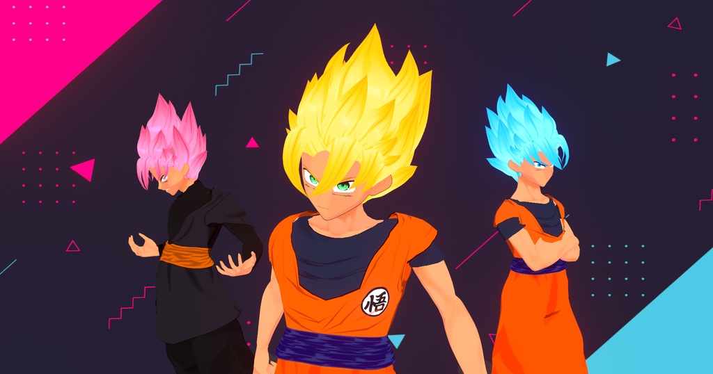 VRoid SSJ Hair Pack Dragonball Z - Super (UPDATED)