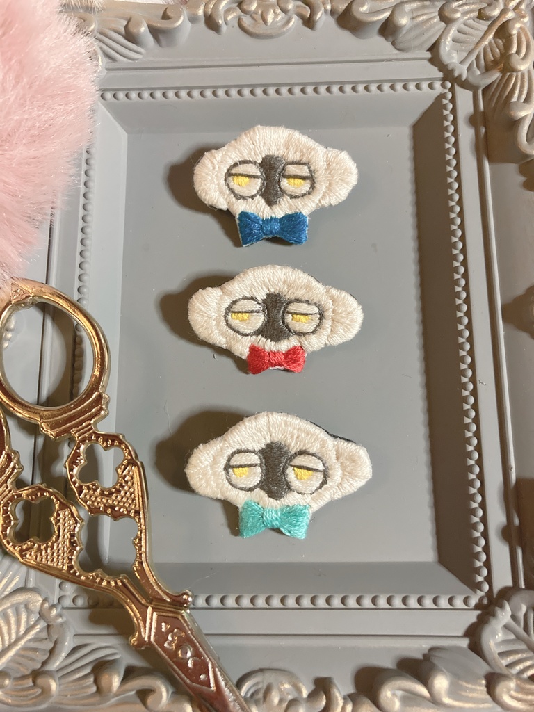 ソニック刺繍ブローチ