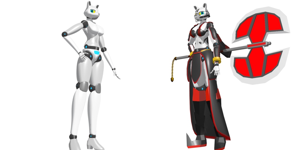 ケモミミロボット「キャットロイド」【VRM】【FBX】 - shionの趣味部屋 - 2/4