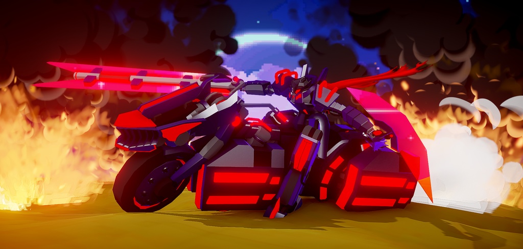 【VRChat対応】【cluster対応】鋼鉄のデュラハン「Calamity-Nova」&可変式馬兵「Giga-horse」【VRM】【unitypackage】【FBX】