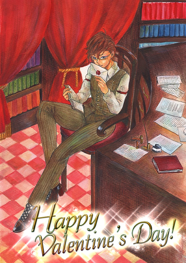 2021年バレンタインイラストクリアファイル