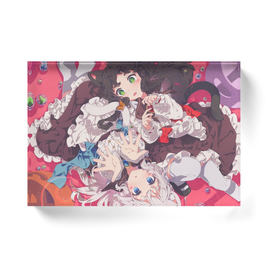 アクリルブロック - 『くろ と ちろ』