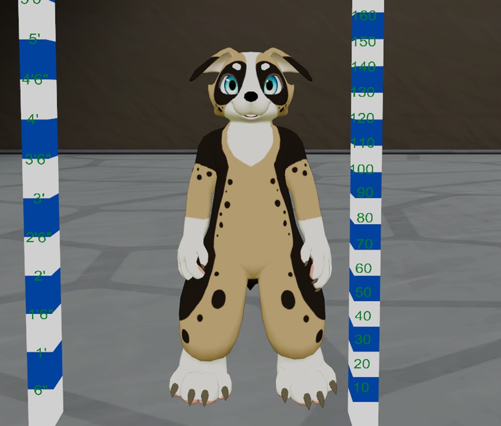 ◆〔VRChat想定〕オリジナル3Dモデル「ピスタ」(犬)