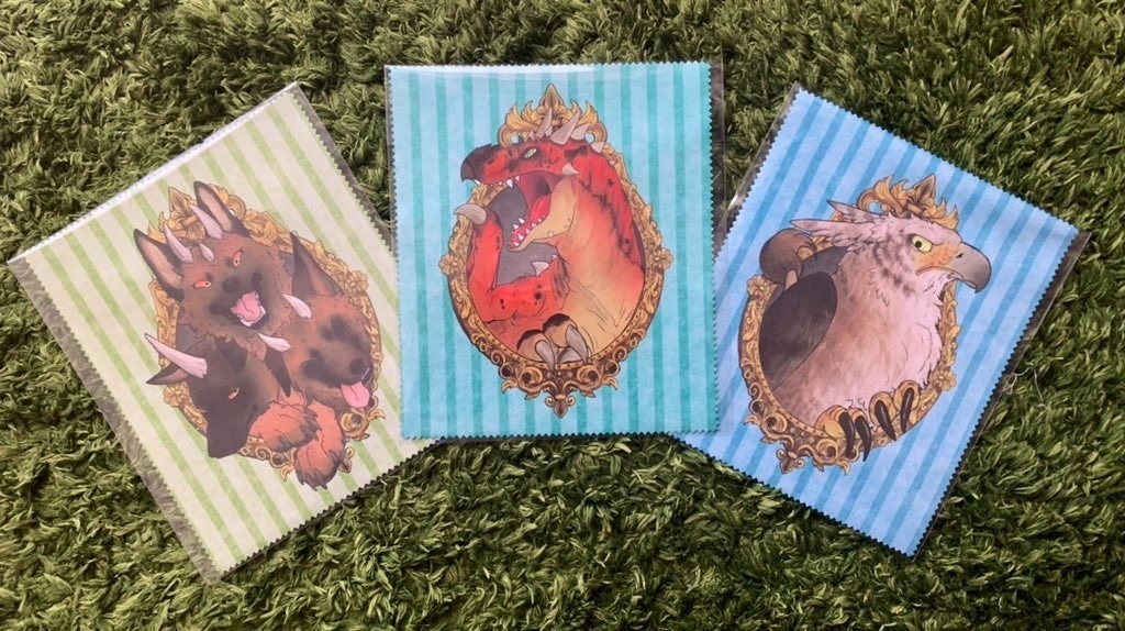 メガネ拭き(幻獣柄)