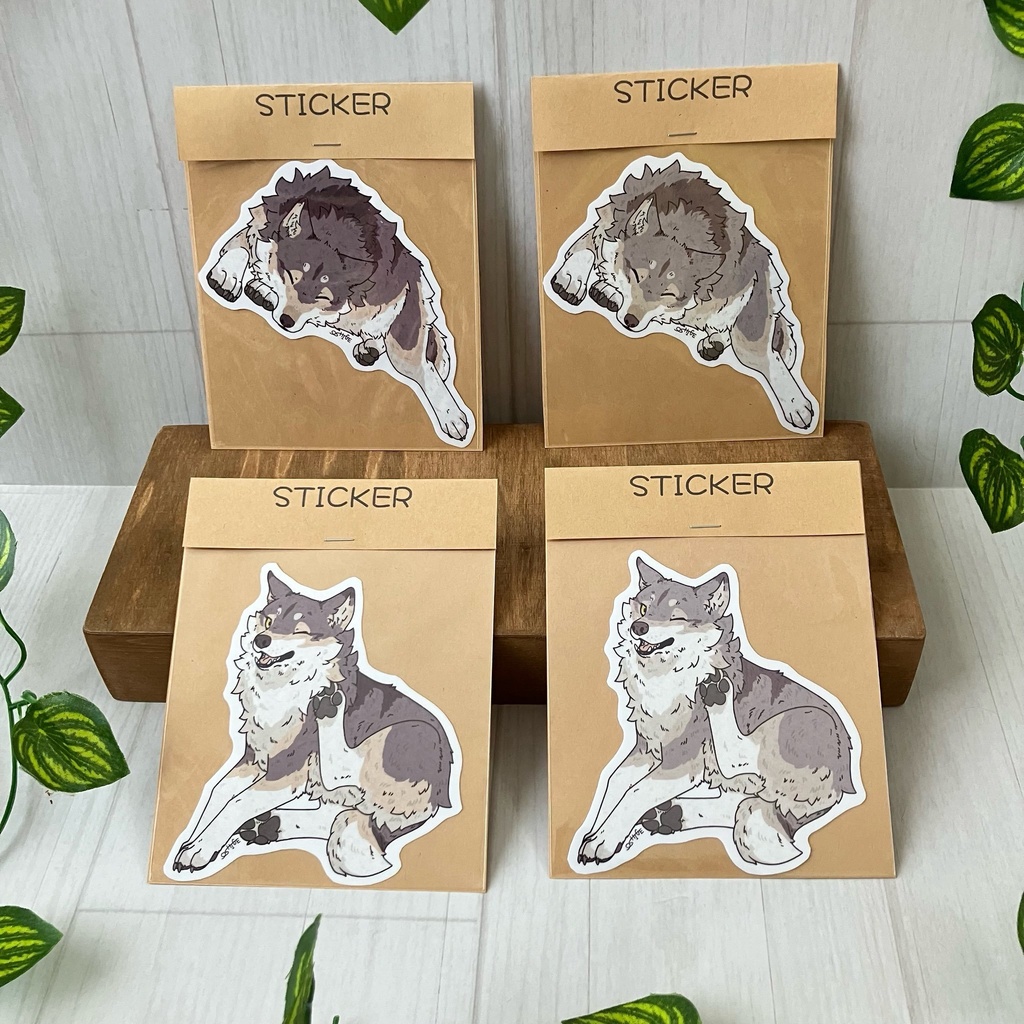 オオカミステッカー