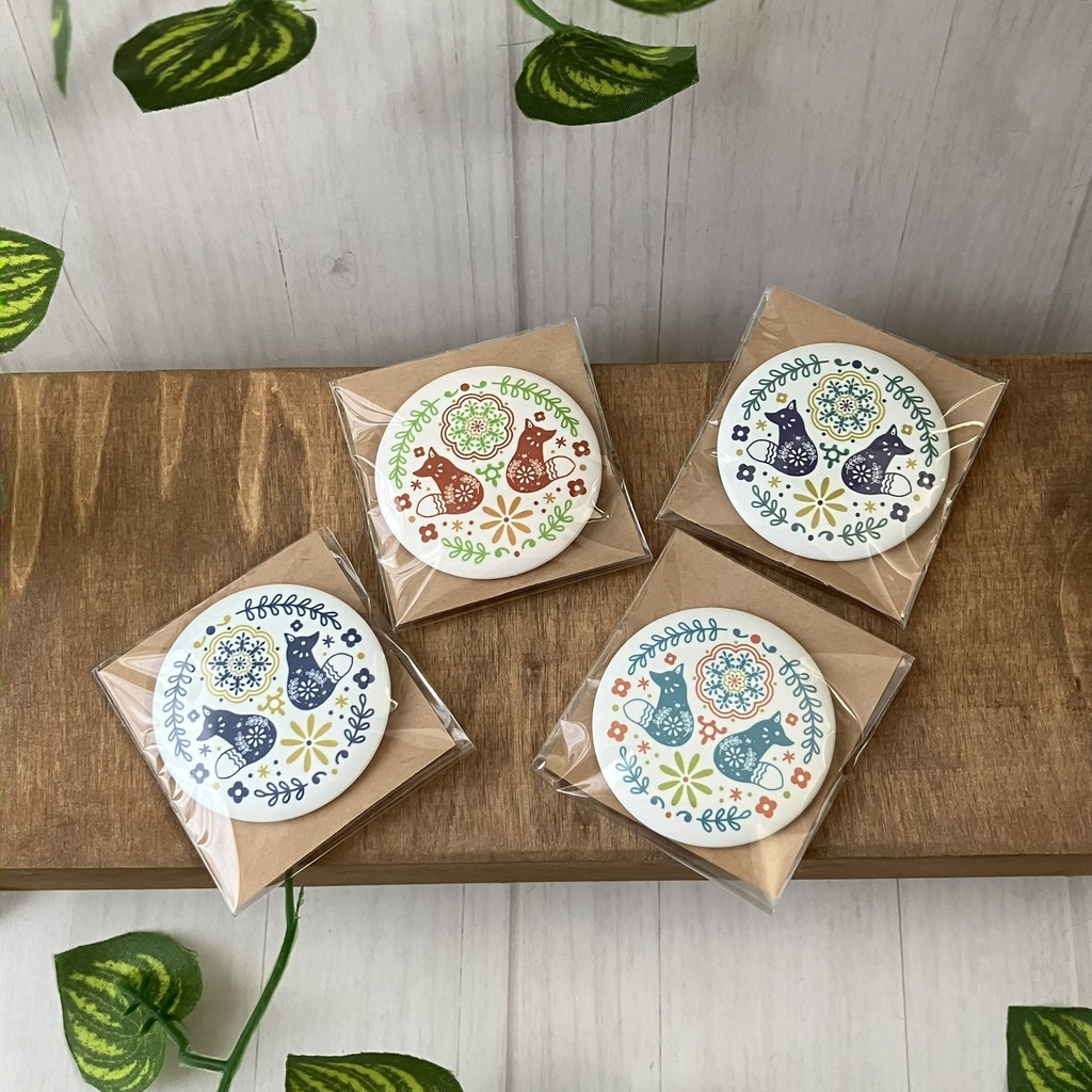 北欧タイル風缶バッジ