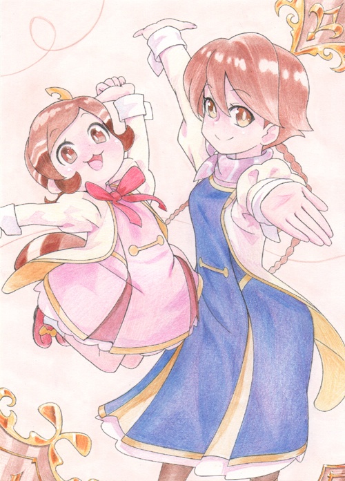 【手描きイラスト】アポカリプスホテル　ポン子＆ヤチヨ