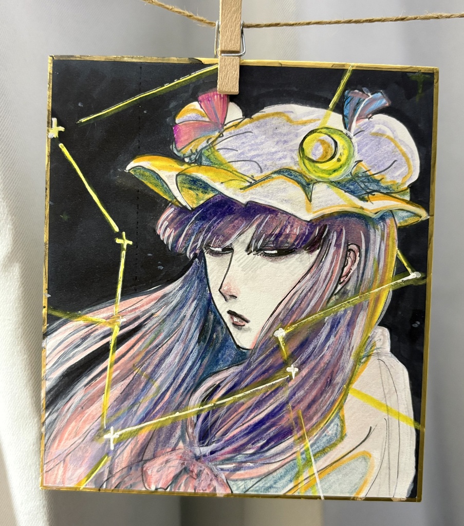 パチュリーの色紙