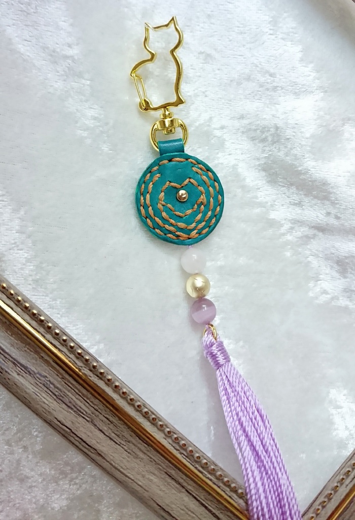 三國無双8 法正モデル牛革キーホルダー(クオーツタイプ)