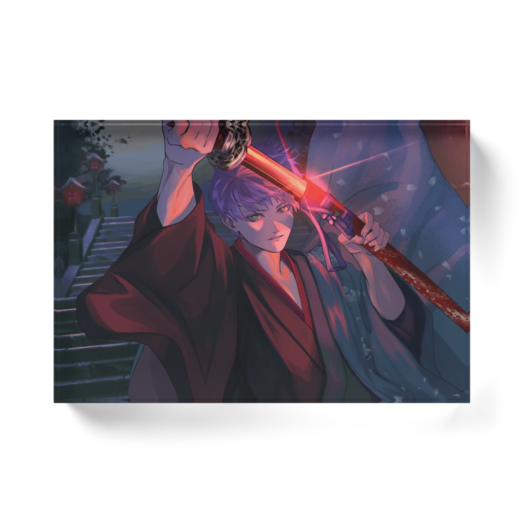 霧嶌けい1周年記念イラストAアクリルブロック