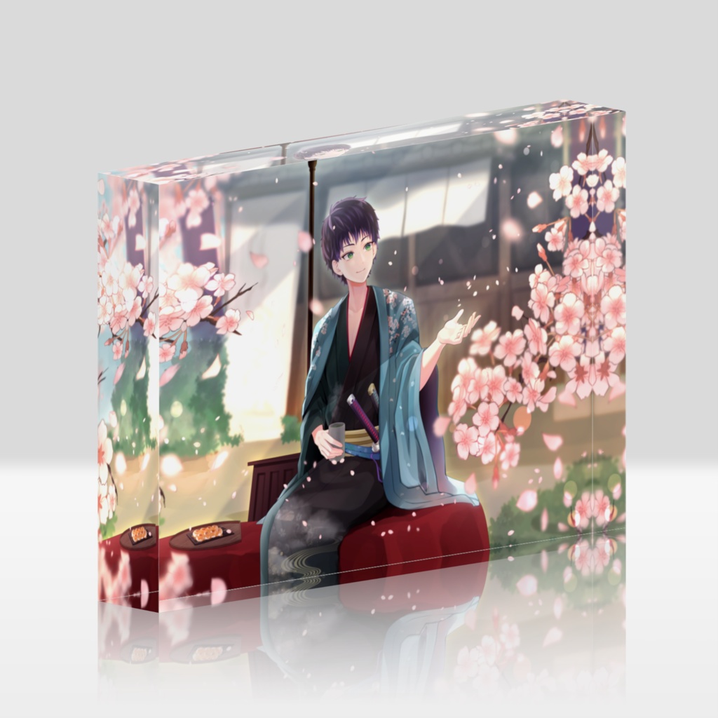 霧嶌けい1周年記念イラストBアクリルブロック