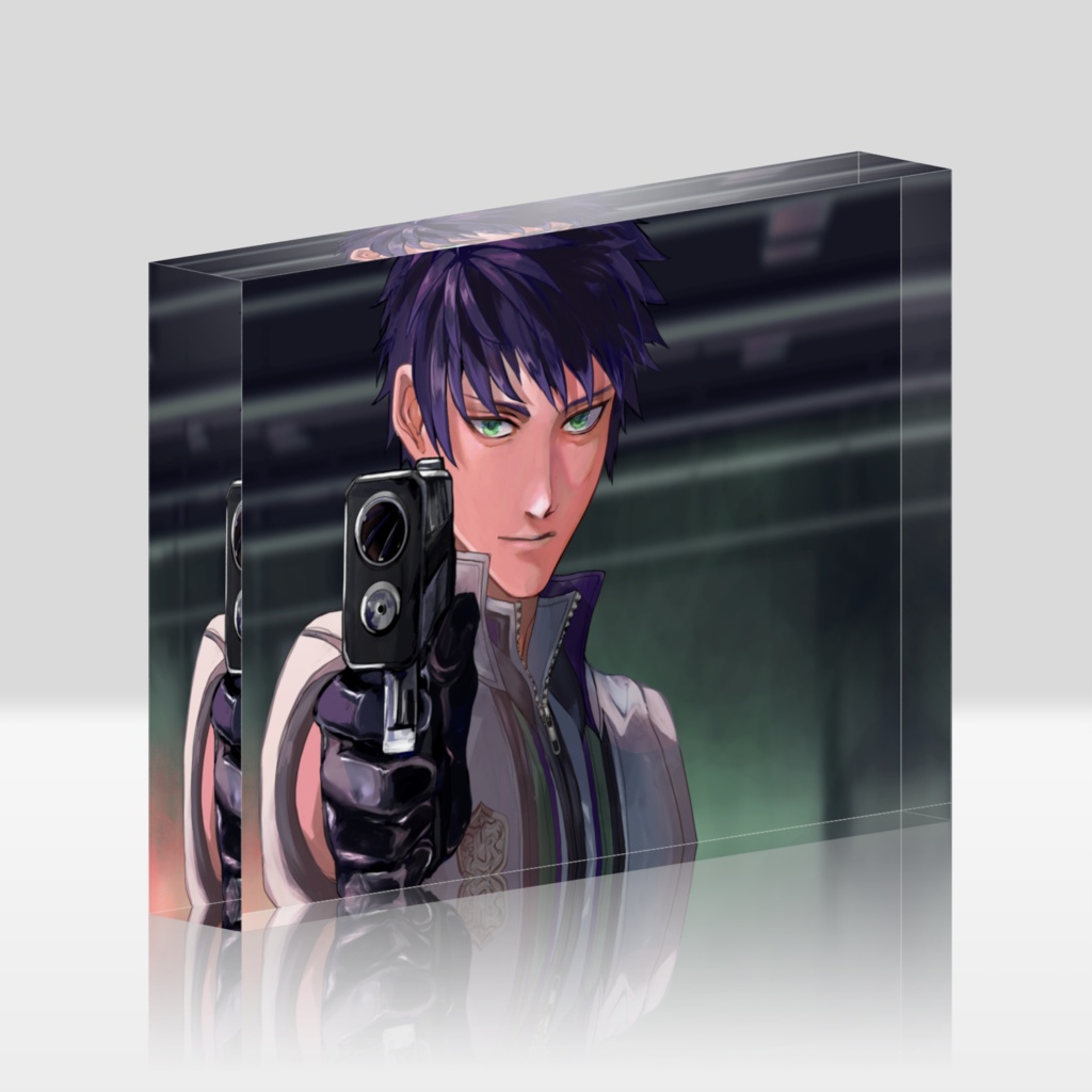 霧嶌けい1.5周年記念イラストアクリルブロック