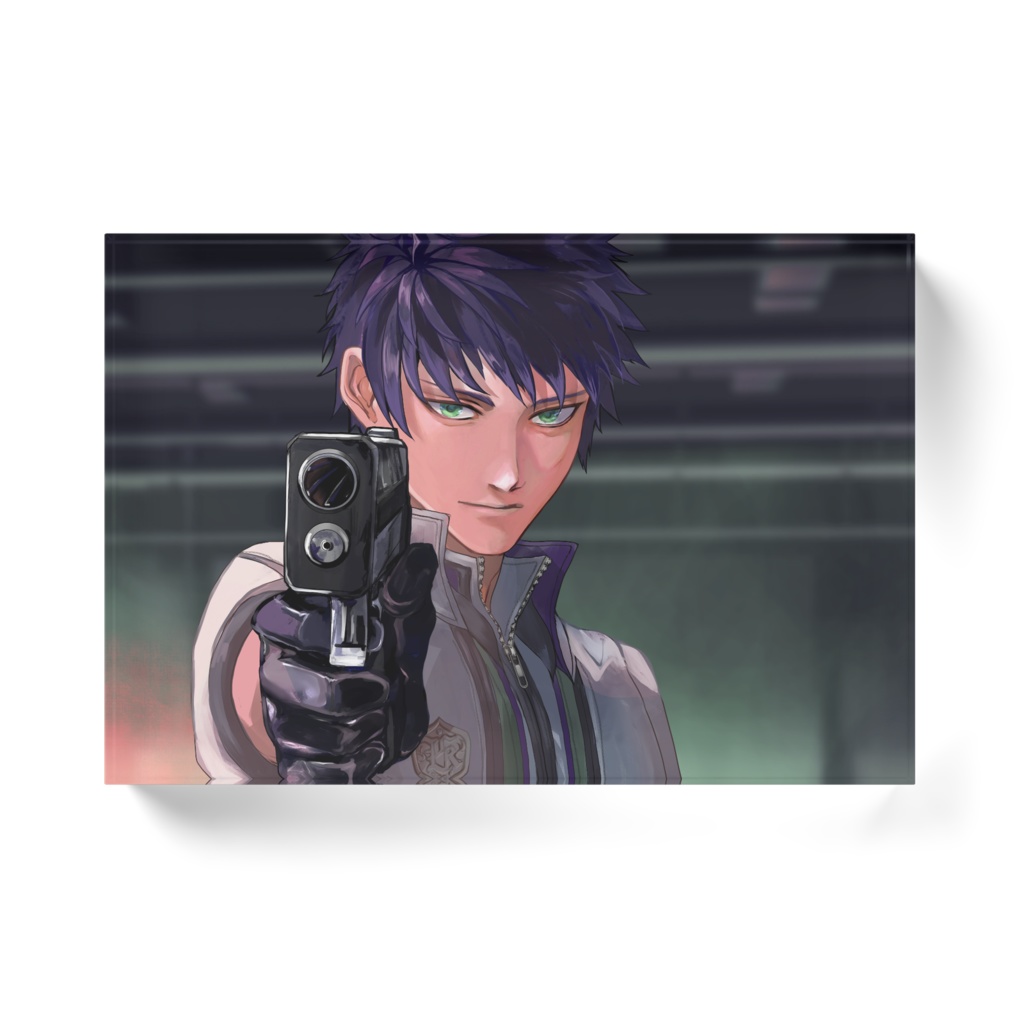 霧嶌けい1.5周年記念イラストアクリルブロック